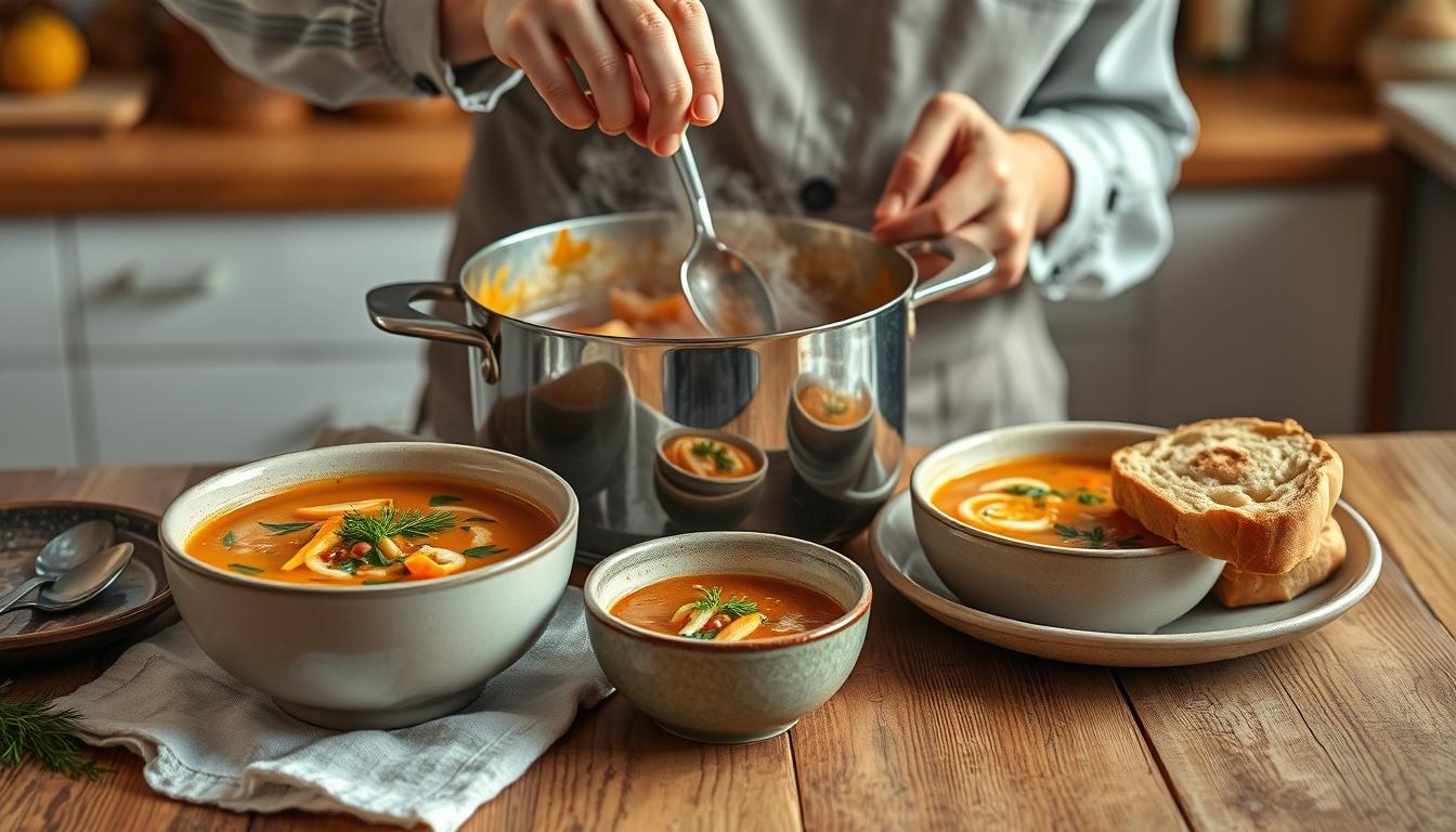 Balanced healthy meal prepared in a home kitchen